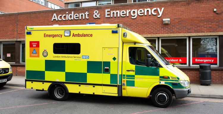 Ambulance outside A&E